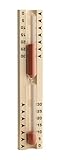 TFA Dostmann Sauna Sanduhr, 40.1046, aus Buche, Saunazubehör, 0 bis 30 Minuten, Braun-rot, L 52 x B 33 x H 286 mm