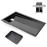 QuliMetal Fettwanne mit Auffangwanne für Weber Genesis 300 Series Gasgrills mit seitlichem Steuerknopf (2007–2010), Genesis E310, Genesis E320 Tropfpfannen ersetzen Weber #67767/67758 Genesis