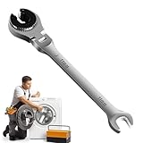 Genérico Ringmaulschlüssel, Ratschenschlüssel mit Drehknarre | Die Mutter hat eine einzigartige einstellbare Funktion und kann effizient verwendet werden