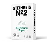 Steinbeis No. 2 Druckerpapier – 2500 (5 x 500) Blatt DIN A4 Recycling-Papier 80 g/m², Weiß & Chlorfrei, hochwertiges Kopierpapier ISO 80 / CIE 85