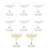 ZOFUN 8 Stück Sektschalen Sektgläser Champagner-Gläser, 150 ML Sektschale Champagner schalen, Martini Gläser Champagnerbecher champagnergläser für Party, Zuhause, Bar, Hochzeit, Picknick