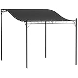 Outsunny Anbaupavillon Pergola mit Dach, Wasserabweisend Pavillon Vordach, freistehend Gartenpavillon Terrassenpavillon Überdachung Sonnenschutz für Terrasse Garten ca. 2,5x3x2,5 m Dunkelgrau
