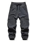 XiaoLongRen Baby-Cargo-Jogginghose für Kleinkinder, schnell trocknend, leicht, Wanderhose, Kinder-Sweathose zum Überziehen, D. Grau, 3 Jahre