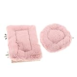 Lurrose 2 Stück Teiliges Vogelkäfig-podest mit Warmem Kissen Vielseitige Sitz Spielplattform für Papageien Hamster und Chinchillas Stabile Weiche Ruhefläche für Käfigtiere für Ganzjährigen