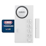 ABUS Time2Close Fensteralarm mit Countdown - Timer erinnert nach 5, 10 oder 15 Minuten an offene Fenster oder Türen - optional mit zusätzlichem Alarm bei Einbruch - zur Klebemontage