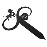 SHINEOFI Wetterfeste Hundegedenktafel mit Erdspieß Personalisierbares Gartenschild mit Hunde-Silhouette Langlebiges Metall-Haustier-denkmal als Grabstein für Draußen Tröstendes Andenken