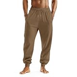 Herren Jogger: Elastischer Saum, Leichte Sweathosen mit Drawstring, Sportliche Loungehosen mit Taschen