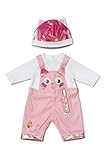 Baby Born Kätzchen-Onesie, Strampelanzug mit langen Ärmeln mit Latzhosen inkl. Mütze, 839430 Zapf Creation