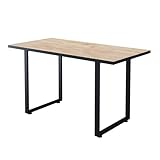 Vicco Esstisch Livorno, Schwarz/Goldkraft Eiche, 140 x 70 cm