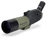Celestron 52248 Ultima 65mm Angled Refractor Spotting Scope Telescope, Green
