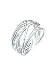 Elli Damen Schmuck Ring Wickelring Blatt Ornament Blätter Wald Festival Boho Silber 925 Größen 52 54 56 58