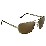 proSPORT Polarisierte Sonnenbrille für Herren, quadratisch, bifokalisch, nahezu unsichtbare Linienleser, Braun mit goldfarbenem Hartschalenkoffer, Large