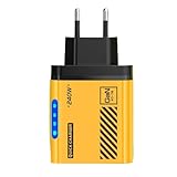 Wand-Ladegerät, tragbar, mit 5 Anschlüssen – kompakte Ladestation in Würfel, für Haus, Büro, Reise, Badezimmer, Wohnzimmer