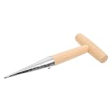 Milisten Werkzeuge zur Sämlingsaussaat Gartenbodensieb Sandsieb Grubber Mini-Schaufel Sieben Bagger Gartengrabenwerkzeug Bodenlockerungswerkzeug Gartenpflanzwerkzeug Bodengräber Holz Beige