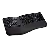 Kensington Pro Fit Ergo Kabellose Tastatur, Deutsche QWERTZ-Tastaturbelegung, Duale 2,4 GHz- und Bluetooth 4.2-Technologie, Kompatibel mit Chrome OS, macOS und Windows, K75401DE, Schwarz