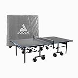 JOOLA Tischtennisplatte Outdoor Aluminium PRO Wetterfest mit Tisch Abdeckung, Klappbares Untergestell - Schneller Aufbau - inkl. Netz grau/blau 274 x 152,5 x 76 cm