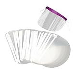 SHINEOFI 150Stücke Einweg Haarschutzschild mit Halter Zufälliger Transparentes Friseurschild für Männer und Frauen Schützt Augen und Gesicht Beim Haarschnitt Langlebig