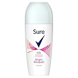 Sure Bright Bouquet Anti Transpirant Roll On Women Deodorant mit Erdbeer-, Aprikosen- & Vanilleduft für 48h Schweiß- und Geruchsschutz 6x 50ml