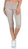 Hailys Damen Capri Jeans Shorts Je44nna knielange Jeanshose FUR-0915258-3 DBeige L