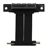 Zunate Platzsparendes 90-Grad-GPU-Riser-Kabel, PCIe 4.0 4X-Verlängerungskabel, Breite Kompatibilität für PC-Gehäuse, Schwarz, 1 Packung (10)