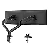 HIPPOFLEX Dual Ultrawide Monitorhalterung für 22-35 Zoll Computerbildschirme, 2 Monitorarme mit Gasfedersystem, jeweils bis zu 14 kg, Vollbewegungs-Monitorständer, höhenverstellbar, VESA 75x75/100x100