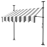 Klemmmarkise mit Handkurbel,markise wasserdicht und Sonnenschutz,markise Balkon ohne Bohren,markise300*120cm