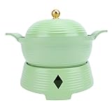 Alkoholkocher, Hot Pot, Spirituskocher mit Topf, vielseitiger Flüssigkeitskocher aus Aluminiumlegierung für Camping, Zuhause, Hotel, Restaurant, langlebig, leicht, kompaktes (Tief)