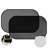 Auto Sonnenschutz Baby mit UV Schutz, Sonnenblende mit Saugnäpfen, Universeller Sonnenschutz Autofenster für Kinder(2er Set)