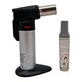 Nola Küchenbrenner inklusive 18ml Nachfüllgas, Flambierbrenner, Nachfüllbarer Crème Brulée Brenner, Lötbrenner mit Sicherheitsschloss für die Küche, Home Crème Brulée, Desserts, Camping, Löten Art.876