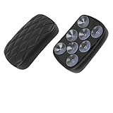 Motorrad Sozius Sitzpad mit 8 Saugnapf Motorrad Saugnapf Sitz Leder hinten Sozius Pad Sitz Kompatibel für Custom Chopper Cruiser XL883 XL1200 X48 X72 für Softail Touring Cruiser Chopper Custom