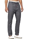 Indicode Herren Veneto Stoffhose aus Leinen & Baumwolle | Leinenhose Freizeithose Männer Iron L