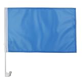 AZ FLAG - Autofahne Einfarbig Blau - 45x30 cm - Einfarbig Autoflagge 30 x 45 Cm - Auto Flaggen