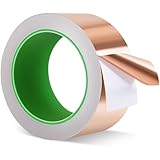 Friedwohl Kupferband Gegen Schnecken 50mm x 20m Beidseitig Leitende EMI Kupferfolienband Selbstklebend Abschirmband Kupfer Schneckenabwehr für Hochbeet Pflanzen Schneckenschutz und Erdung Löten