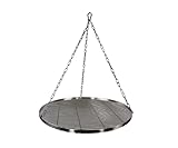 TR-FLAMES 70cm Edelstahl Grillrost mit Kette Ø4, Schwenkgrill, Grillrost mit Kette, BBQ Grillrost, Camping Grillrost, Outdoor Grillzubehör