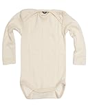 Cosilana, Baby Body Langarm,45% KBA Baumwolle, 35% kbT Wolle, 20% Seide (50/56, Natur)