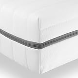 Sleepneo Matratze 80x200 cm - Ergonomische 7 Zonen Kaltschaummatratze Höhe 18cm - 2in1 Matratzen Härtegrad H2 & H3 - Bequemer Atmungsaktiver Bezug mit 4-seitigem Reißverschluss