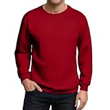 Pullover Herren Atmungsaktiv Sweatshirts Rundhalsausschnitt Männer Einfarbig Langarmshirt Streetwear Langarm Pulli Sweatshirt Locker Modisch Pullover Angebote des Tages Heute (B04, M)