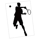 GALPADA Tennisspieler Wandtattoo Selbstklebender Sportaufkleber für Kinderzimmer Langlebig und Einfach zu Entfernen Kreative Wanddekoration für Jungen und Schlafzimmer
