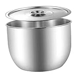 CIYODO Edelstahl Rührschüssel mit Deckel Tiefe Spritzfeste Salatschüssel und Backzubehör Kleine Mixschüssel für Eier Salat und Sahne Vielseitig Einsetzbar in Küche und Restaurant
