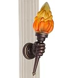 Wandleuchten - rustikale Flammen-Applexion, antike Standlampe | Aluminiumhalter in Faustform, Bauernhofbeleuchtung für Wohnzimmer, Flur,