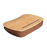 Tragbarer Laptop Tisch Lap Schreibtisch Mit Bambusplattform Telefonhalter Kissen Kissen Anti Rutsch Auf Dem Bettsofa Ständer