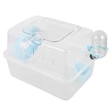 TOYANDONA Tragbarer Hamsterkäfig aus Transparentem Sicherer Kleintier tragekäfig für Hamster und Meerschweinchen Multifunktional Leicht zu Reinigen für Ausflüge Wandern und Reisen