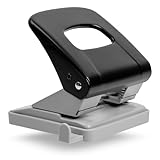 Locher - TÜV GS - Stabil und kräftig für 25 Blatt - A4, A5, A6 - Büro, Schule, Uni und Zuhause - aus Metall - Anschlagschiene mit Formatangaben - Registraturlocher Papierlocher Bürolocher Hole Puncher