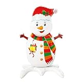 ParPix Schneemann Luftballons Weihnachten XXL 125×70cm, Folienballon Weihnachten Stehend,3D Weihnachtsluftballons, Schneemann Luftballon Weihnachten,Weihnachtsballons Party Deko,Weihnachts Luftballons