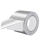 Supaway 1 Rolle Aluminium Klebeband 100 mm x 50 m Alufolie Selbstklebend Aluband Hitzebeständig Alu Tape Dichtband Aluminiumklebeband für Haushaltsgeräte, Autos, Elektronik und Brückenbau Abschirmung