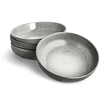 SPRINGLANE Suppenteller 4er-Set - Geschirr Misty Cliff, Grau, Steingut Tafelservice