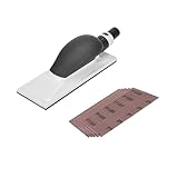 Lcyen Handschleifer mit Absaugung, 51 Löcher, 200 * 70 mm, Inkl 6 Stück Schleifklotz. Netz-Schleifstreifen Klett Korn P80 P120 P180 P240 P320 P400, für Trockenbau, Holzpolitur, Gebäudereinigung