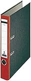 Centra 221123 Standard-Ordner (grauappe RC, mit Wolkenmarmor-Papier-Kaschierung, A4, 5,2 cm Rückenbreite) rot