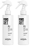 L'Oréal Professionnel Paris Tecni.ART Pli Shaper Thermo-Spray, Haarspray starker Halt, ohne Verkleben, fixiert Frisuren langanhaltend, Styling-Spray mit Hitzeschutz & Memory-Effekt, Aloe, 190 ml