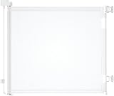 derimkcoa Treppenschutzgitter Ausziehbar für Babys, 0-140 cm Baby Absperrgitter Türschutzgitter Treppenschutzrollo,Tierschutzgitter Geeignet für Treppen/Türen/Innen & Außen (Weiß)